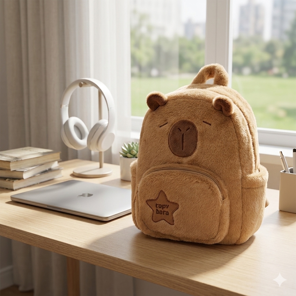 Mochila Capibara de Felpa - imagen
