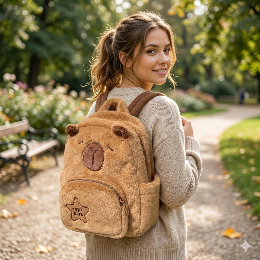 Mochila Capibara de Felpa - imagen