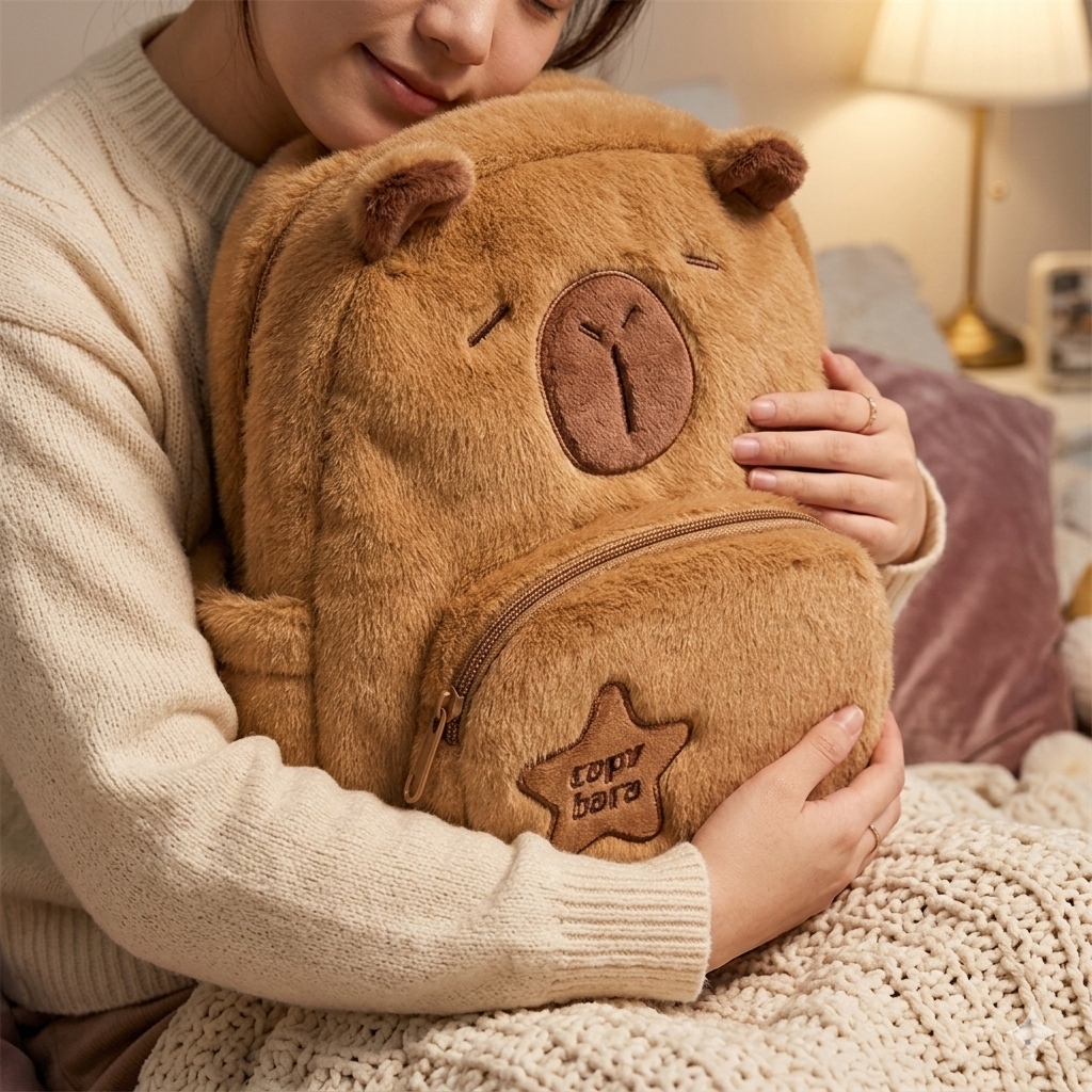 Mochila Capibara de Felpa - imagen