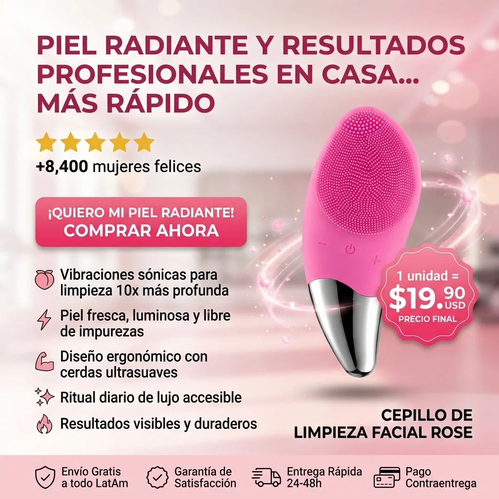 CEPILLO DE LIMPIEZA FACIAL ROSE - imagen